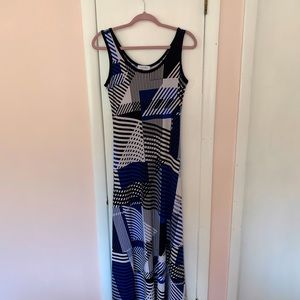 Calvin Klein geometric maxi dress